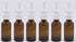 Snoot! 6-Pack 1 oz Nasal Spray Bottle Mist Sprayer, Refillable Amber Glass Atomizer
