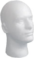 Male Wig Display Mannequin Head Stand, Styrofoam Foam, White