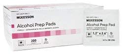 Packet, 200 Count, 1 Pack McKesson Alcohol Prep Pads, Sterile, Individual Medium
