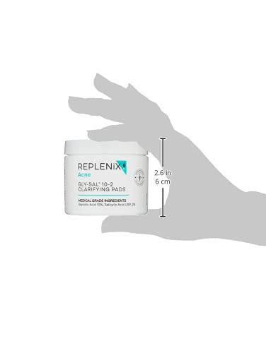 Replenix Gly-Sal Clarifying Acne Pads, 60 Count, Medical-Grade Glycolic Acid & 2% Salicylic Acid