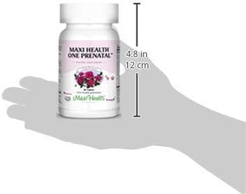 Maxi Health One Prenatal Vitamins with Iron - Enhanced Absorption & Bioavailability, 60 Tablets for Women