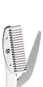 Seki Edge Eyebrow Scissors Comb (SS-605) - Stainless Steel for Trimming Eyebrows, Beards, & Mustaches