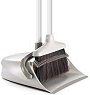 Broom and Dustpan Set with 49'' Longer Handle, Standing Combo for Home Kitchen Cleaner Floor Sweeping Upright