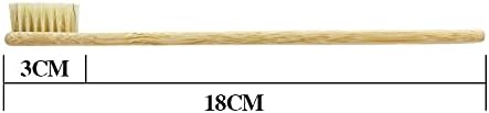 Boar Bristles Natural Bamboo Toothbrush, Eco-Friendly Biodegradable, Pack of 12
