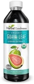 Guava Leaf Extract - Organic Guava Leaves Liquid Supplement for Digestive Health, Non-GMO by Herbal Goodness