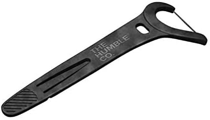 The Humble Co. Charcoal Floss Picks (200 Count) – Plant Based Dental Floss Picks with Grip Handle for Oral Care