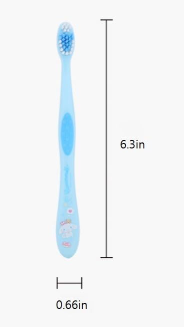 Individually Packaged Cute Toothbrush Set, Compact Head (Sky Blue, 3 Count)