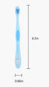 Individually Packaged Cute Toothbrush Set, Compact Head (Sky Blue, 3 Count)
