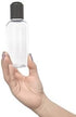 ljdeals 4 oz Clear Plastic Empty Bottles - Refillable Cosmetic Containers with Black Disc Top Caps, Pack of 6