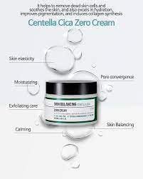 SKIN Balancing Centella Cica Zero Facial Cream 1.76 oz | Soothing & Moisturizing for Sensitive Skin | Daily Korean