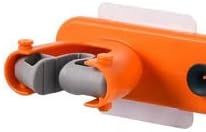 2in1 Bathroom Mop Bracket with Wall-Mount Sticker, Easy-Install Strong Hook, Nail-Free Duster Cloth Supporter (Orange)