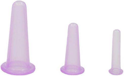 Junfamilee 4Pcs Set Massage Cupping Silicone Mini Facial Cups Face Massager Helper Skin Care Neck Back Eyes Massaging