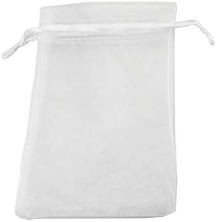 QIANHAILIZZ 50 Pack Drawstring Jewelry Gift Organza Bags - 12 x 16 Inch Plant Covers, White