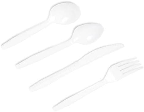 Nicole Fantini Pack 200 Medium Weight Super Economical Combo of Cutlery (Tea Spoon, Soup Spoon, Fork & Knife Each)