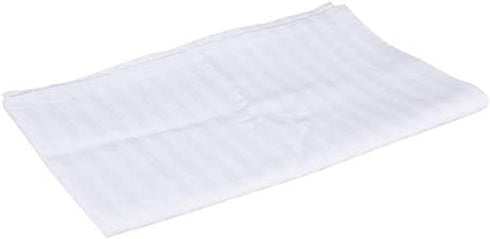 Massage Table Cover with Hole, Soft Cotton Stripe Beauty Massage Bed Sheets, White, 120 x 190