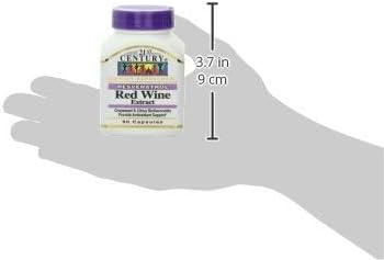 21st Century Resveratrol Red Wine Extract Capsules - 90 Count for Antioxidant Support.