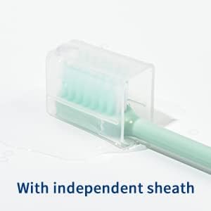 Y-Kelin 4 Pcs U-Shaped Orthodontic Toothbrush, Soft Bristle with 4 Toothbrush Head Covers for Effective Cleaning Teeth