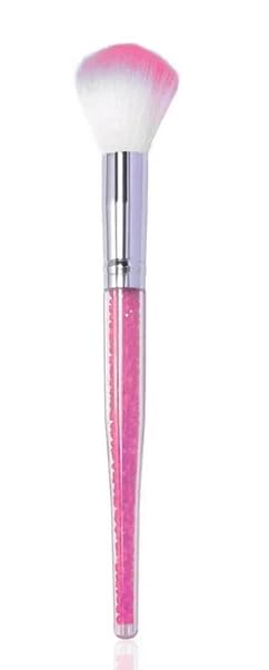 Pink Soft Nail Dust Cleaning Brush, Nail Art Powder Removal Tool for Acrylic and Makeup Foundation