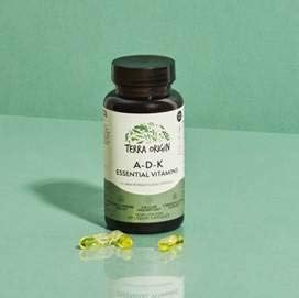 TERRA ORIGIN ADK Essential Vitamins - 60 High Potency Liquid Capsules, Vegan, Non-GMO, Gluten Free, Made in the USA