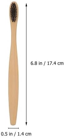 UCCKEYI 40-Pack 7in Black Bamboo Toothbrushes, Medium Bristles, Eco-Friendly & Biodegradable for Adults, Travel