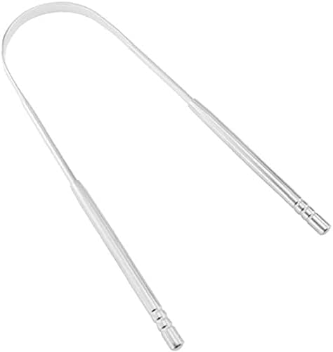 Pxiryanlow Silver Stainless Steel Tongue Tongue Scraper for Adults,Tongue Cleaner Optimal Oral Hygiene