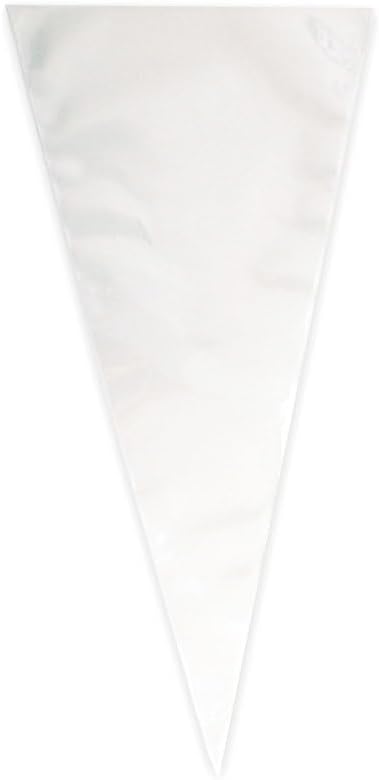 Clear Cellophane Cone Bags, Large & Transparent, Pack of 25 for Treats, Gifts & Parties
