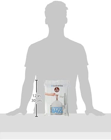 Pack 30 40-45 Brabantia Waste Bags Dispenser L, Pcs, Litre, White