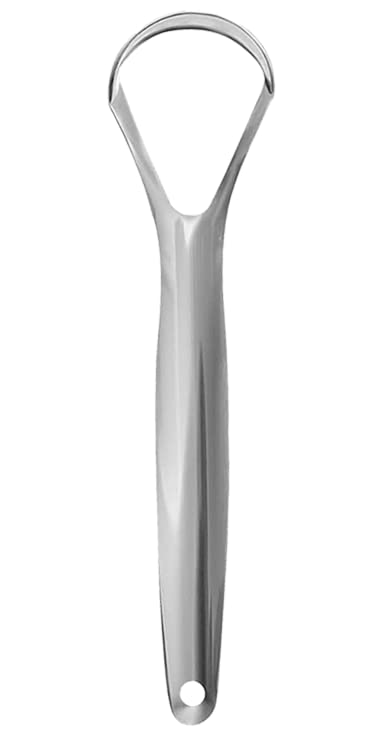 Aaram Tongue Cleaner, Medical Grade Stainless Steel, Hygienic Tongue Scraper for Adults and Kids, Silver