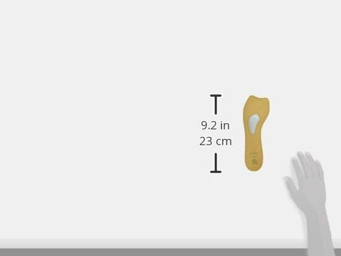 Pedag 121 Lady 3/4 Ultra Thin Leather Self Adhesive Insole, Tan, Women's 10, for All Heels