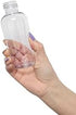 ljdeals 4 oz Clear Plastic Empty Bottles - Refillable Cosmetic Containers with Black Disc Top Caps, Pack of 6