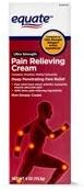 Equate Ultra Strength Pain Relieving Cream Muscle Rub, 4-Ounce Tube (Pack of 3)