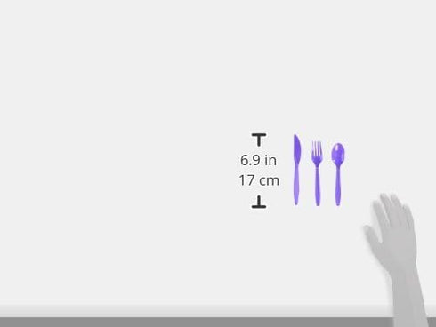 New Purple Heavy Weight Plastic Cutlery (200 Count) - Premium Disposable Sturdy Cutlery for Home and Occasions