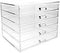 Ikee Design Large Premium Acrylic Jewelry Organizers - 5 Drawers, Jewelry Box, Display Organizer, 8.5W x 7.25D x 7.25H