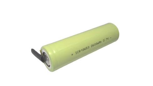 PRT-13189 3.7V 2.6AH, 18.2X65 MM SPARKFUN Battery Lithium, Solder TABS
