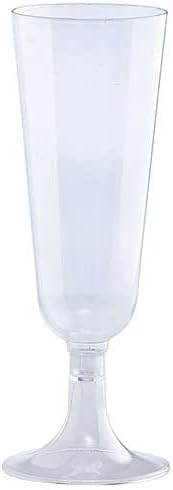 Nicole Fantini 20 Count 5-Ounce (40) Heavyweight Plastic Champagne Flute