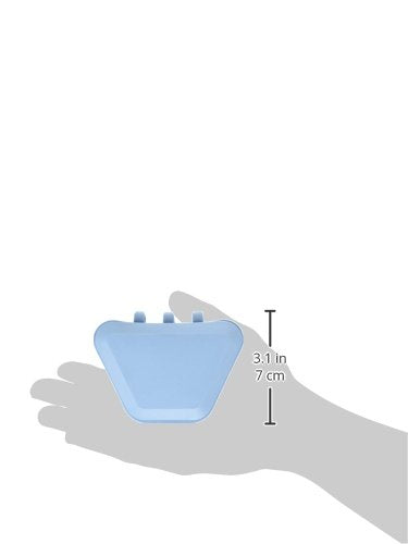 Pureline Oralcare Denture Container, Light Blue, Soaking Capable for Complete Upper and Lower Denture