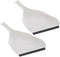 Superio Clip-On Dustpan - Heavy Duty Plastic, Easy Grip Dust Pan with Rubber Edge, 2-Pack
