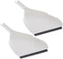 Superio Clip-On Dustpan - Heavy Duty Plastic, Easy Grip Dust Pan with Rubber Edge, 2-Pack