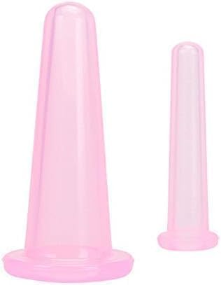 Yxinjy 4Pcs Set Pink Mini Massage Cupping Silicone Facial Cups Face Massager Helper Skin Care Massage Tools Neck Back