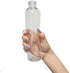 ljdeals 8 oz Clear Plastic Empty Bottles with Black Disc Top Caps, Refillable Containers, Pack of 6, BPA Free