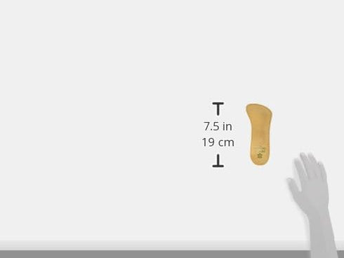 Pedag 123 De Luxe 3/4 Leather Orthotic, Longitudinal Arch Support, Metatarsal Pad, Tan, Women's 9