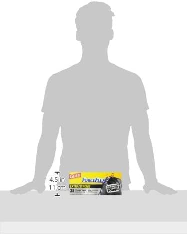 Glad Large Trash Bags, 30 Gallon, 25 Bags, with Drawstring