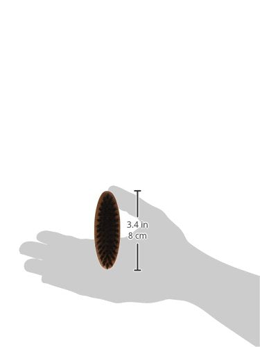 ZEUS Pocket Beard & Mustache Brush for Men, Travel Size Grooming Tool, Firm Boar Hair Bristles