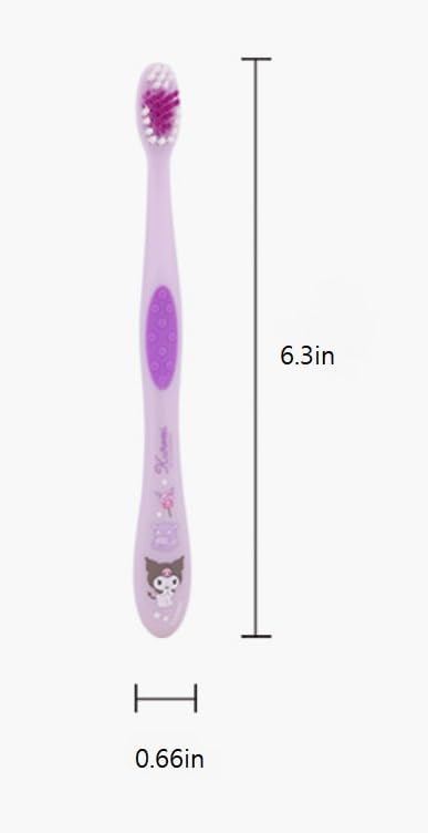 Cute Individually Packaged Toothbrush Set, Compact Head, Purple, 3 Count