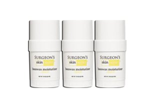 Surgeon's Skin Secret Beeswax Moisturizer .78oz Twist-Up Stick (3 Pack) - Lemon