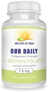 Our Daily Vites L-Methylfolate 7.5 mg Maximum Strength Active Folate, Gluten Free, 90 Capsules