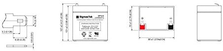 SigmasTek 12V 5AH UB1250 UPG Replacement Battery
