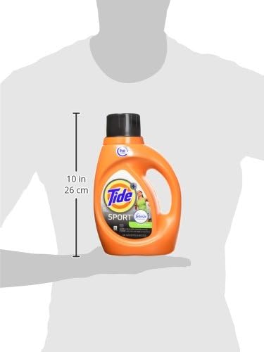 Tide Plus Febreze Freshness Sport Liquid Laundry Detergent, 46 oz, Active Fresh