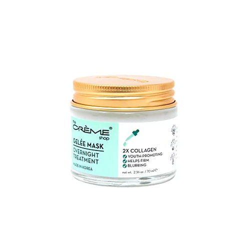 The Crème Shop Overnight Gel Mask for Moisturizing & Hydrating - Anti-Aging, Brightening Facial Skin Care - 2.36 oz