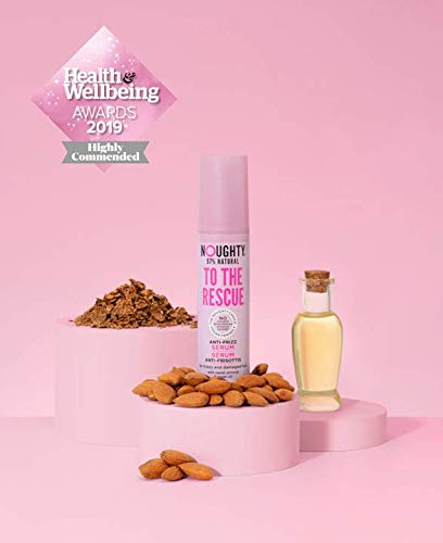 Noughty 97% Natural To The Rescue Anti-Frizz Serum, Smoothing Hydrating Formula with Heat Protection for Dry, Frizzy and Damaged Hair, Sulphate Free Vegan Haircare 75ml